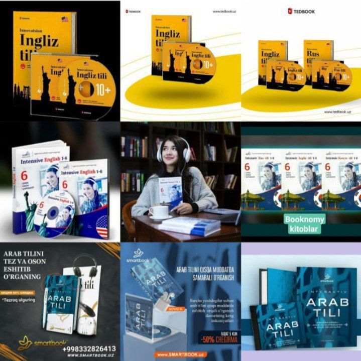 Tedbook booknomy smartbook getclub natural ingliz tili rus koreys arab