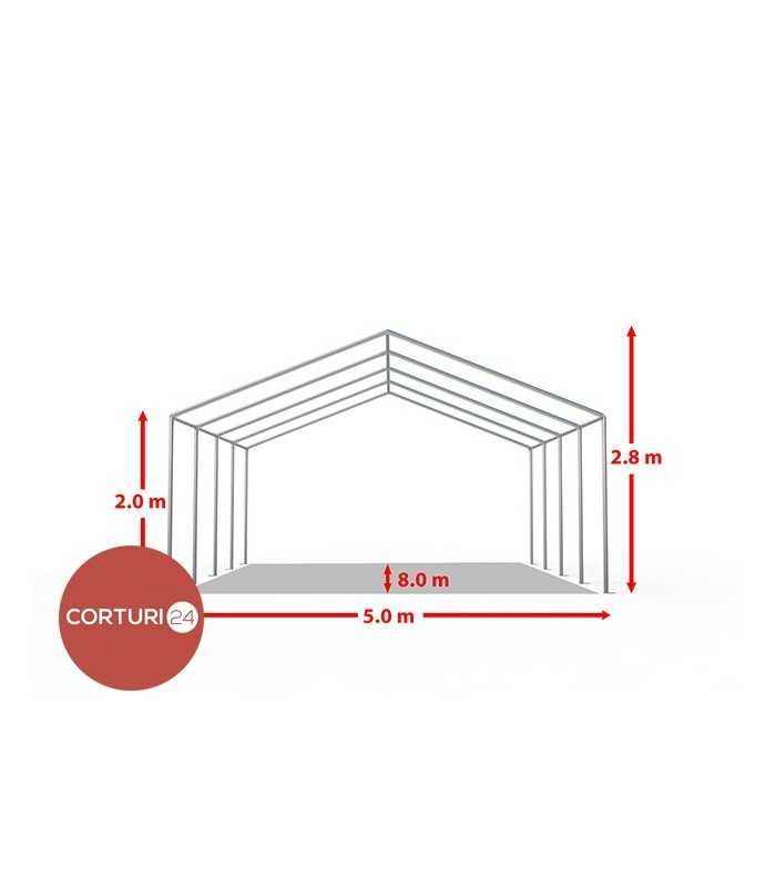 Cort de Evenimente 5x8 m Economy, PVC alb, CORTURI24.RO