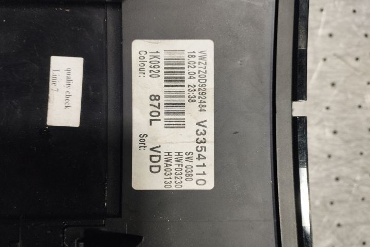 Ceasuri bord 1K0920870L Volkswagen VW Golf a 5-a generatie
