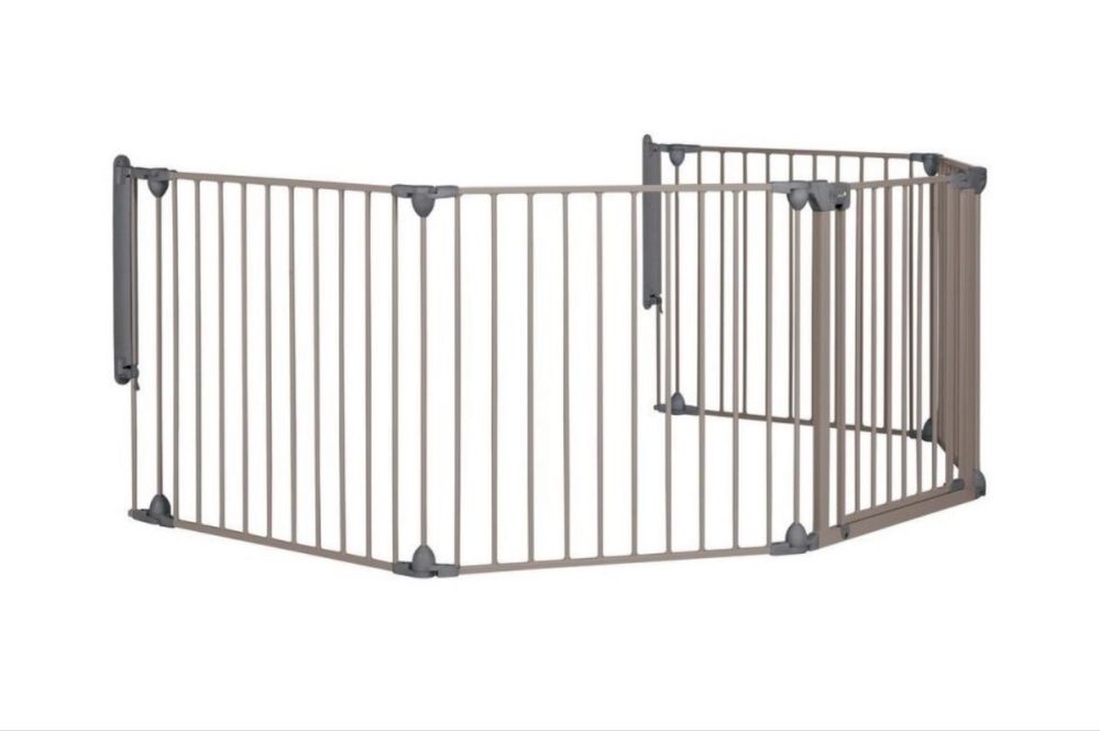 Модулна метална преграда / ограда от 5 модула Safety 1st, сива