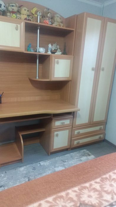 Mobila dormitor maro/crem