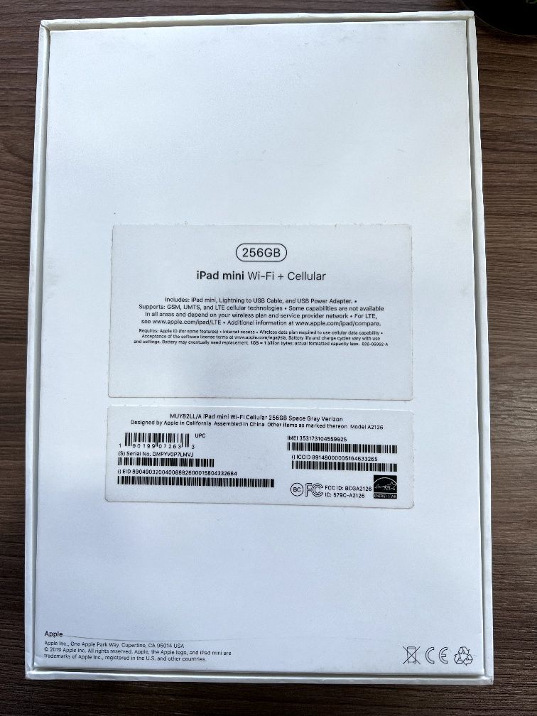 iPad 5 mini Wi-Fi + sim card