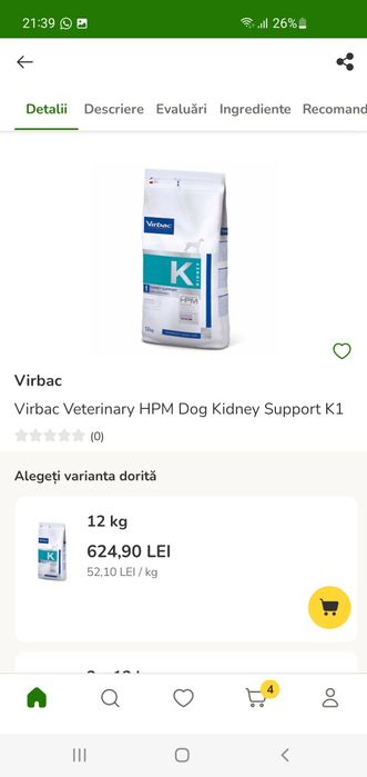 Virbac Kidney Support-SUPER PREȚ