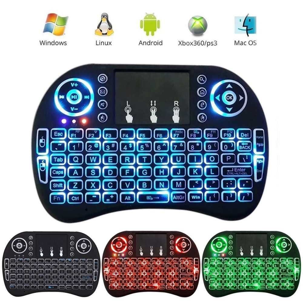 Мини безжична клавиатура с тъчпад и подсветка mini keyboard