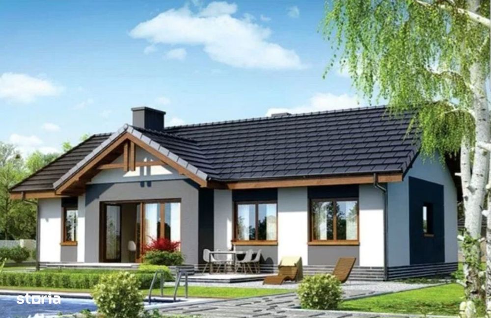 Casa pe un singur nivel, 134 mp,teren 500 mp, Sancrai, Nazna