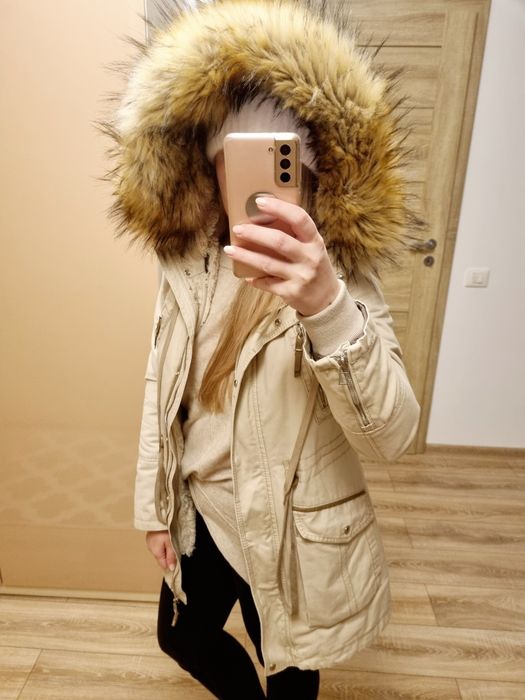 Parka Bershka crem S