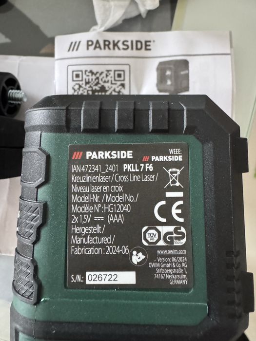 Parkside Performance PKLLP 360 B3 laser verde, PKLL 7 F6