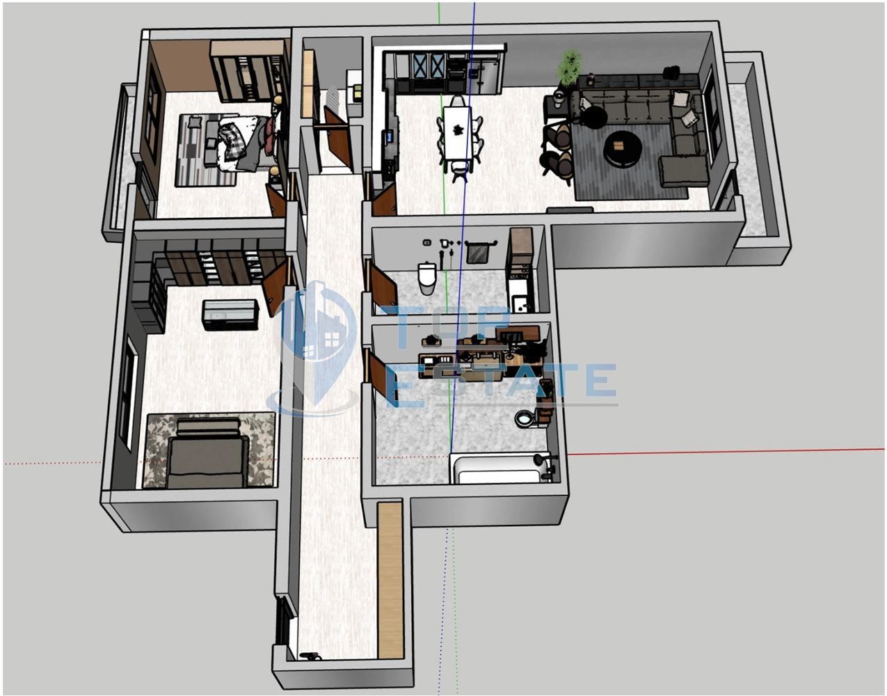 Продава се Тристаен апартамент в Велико Търново, Бузлуджа - 113 кв.м за 1002 €/кв.м - Снимка #2