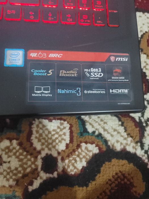 MSi gl63 8RC ноутбук