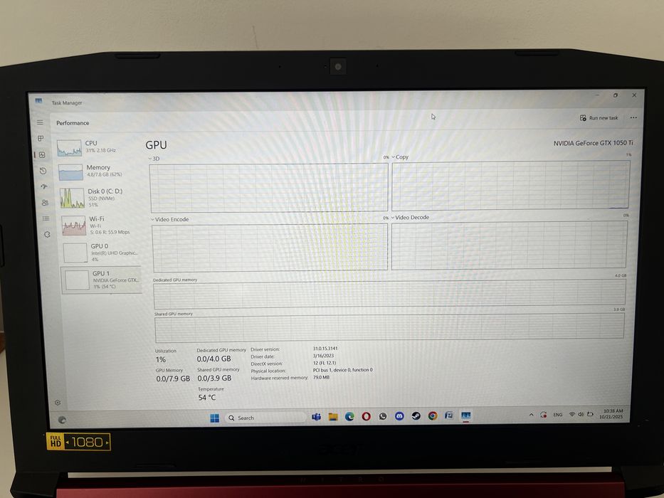 Laptop de Gaming Acer Nitro 5