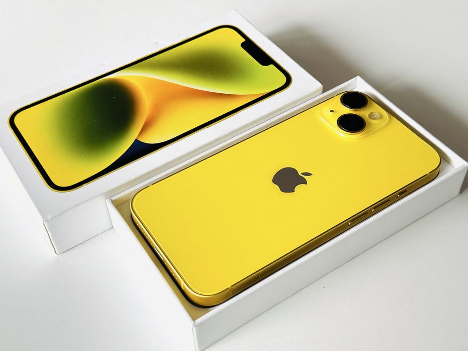 НОВ! Iphone 14 128GB Yellow 100% Батерия! Гаранция 6 месеца