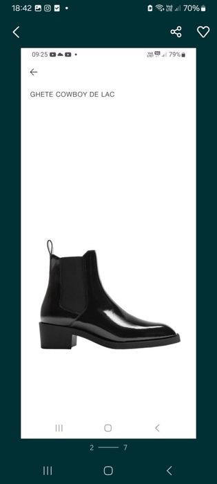 Ghete Zara de lac cu vârf ascuțit,model Balmain