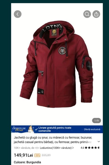 Geacă bărbați nouă măr 50