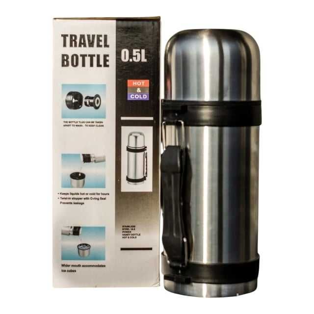 Termos, otel inoxidabil, cu mâner 0,5 l