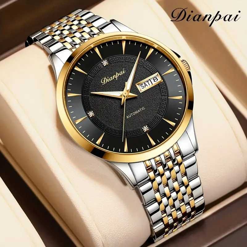 Механичен, Автоматичен, Класически златен часовник 18К Black/Gold !