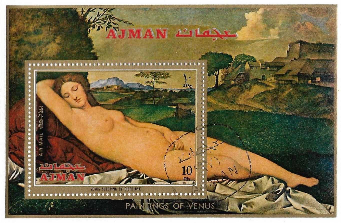 Super timbre colita Ajman, arta, pictura, Venus de Giorgione