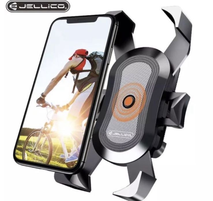 Suport Husa Telefon Pentru Bicicleta Extensibil Rotativ 360 Negru