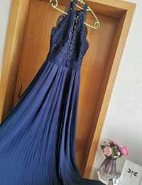 Синя официална дълга рокля Mascara S размер