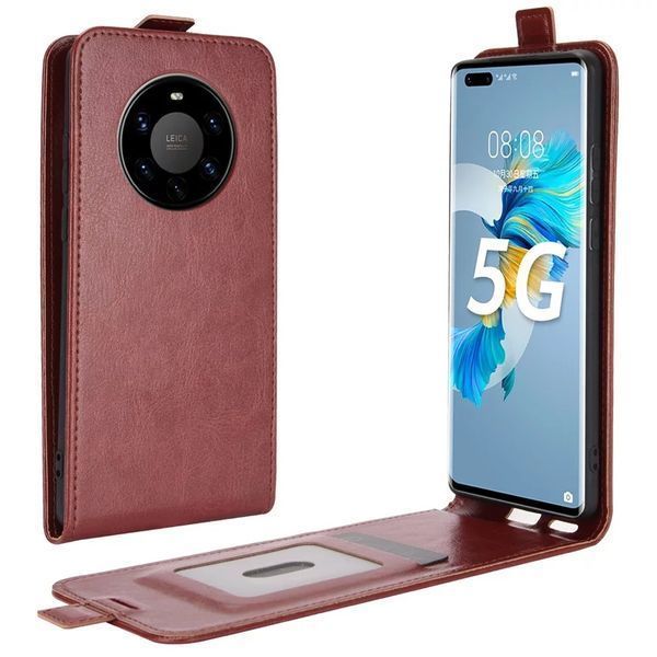 Huawei Mate 40 Pro / P40 Lite E / P30 / Y6p / Вертикален кожен калъф