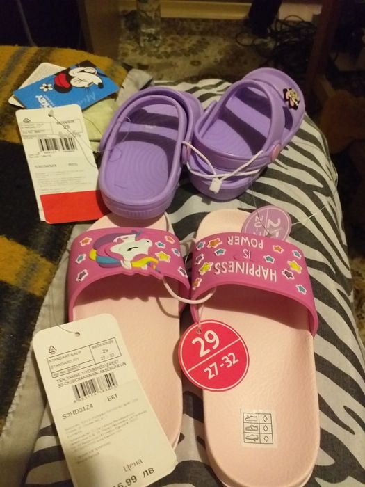 Детски дрехи за момиче цял бански пола рокля блузка тениска джапанки