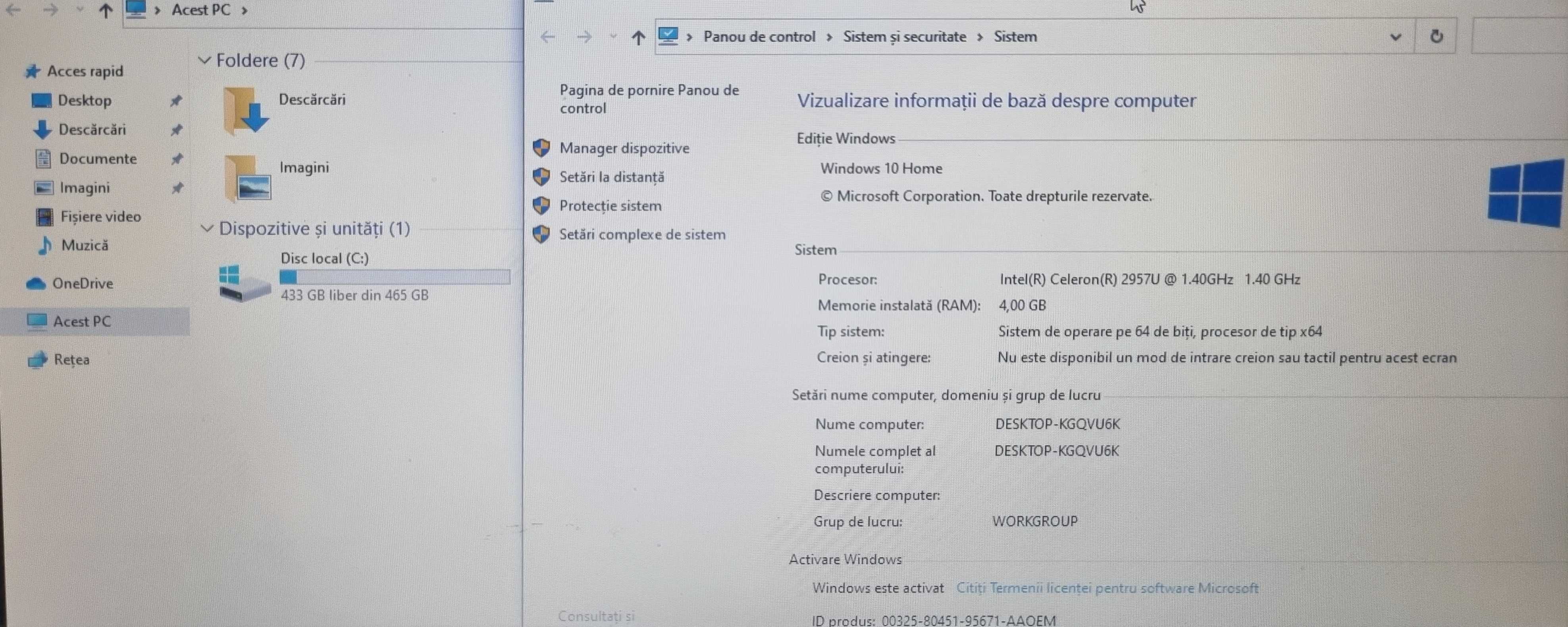 Laptop (Nou ne Filosit!!) Acer Es15 cu sshd 500Gb si Pocesor Intel