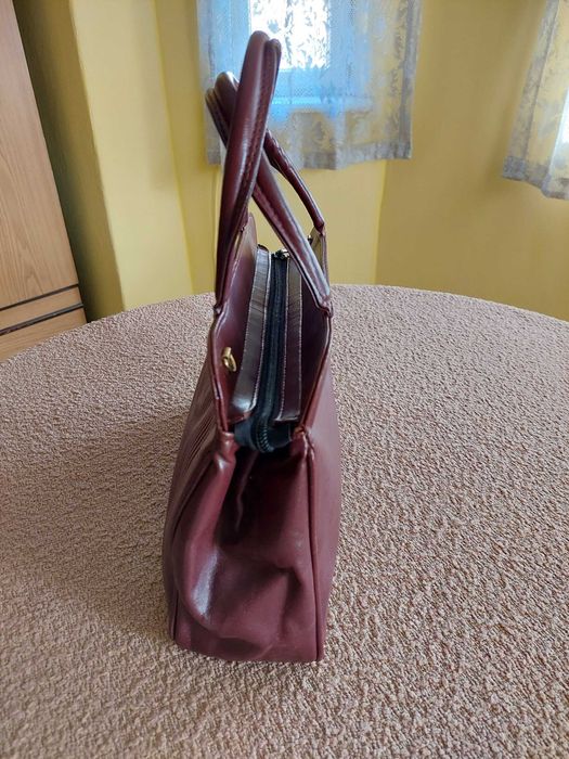 Дамска чанта еко кожа Бордо цвят