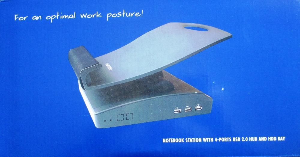 suport (stand) laptop,4 port USB,spaţiu HDD etc.,nou,sigilat (15 buc.)