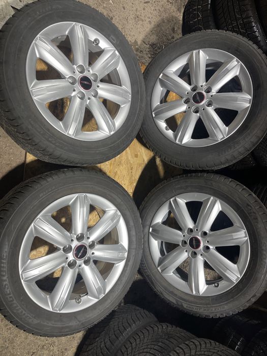 4 jante Mini Cooper R 17 cu anvelope de iarna Bridgestone
