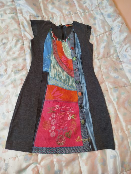 Рокли, сатен цвят олив и цикламен