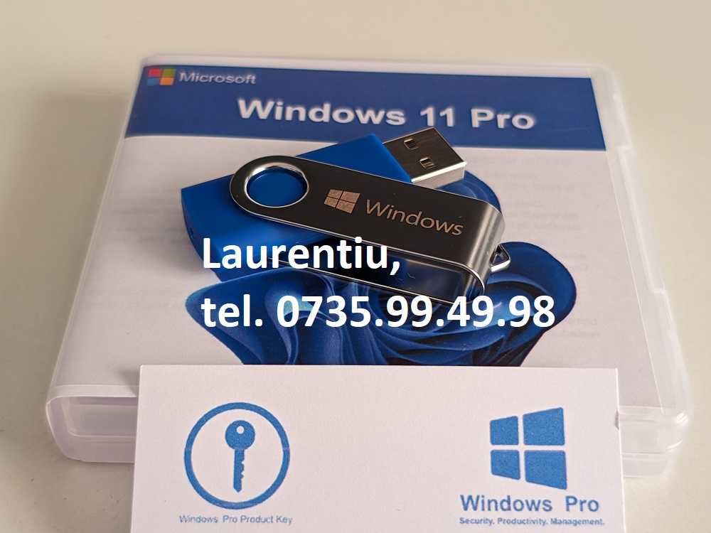 Stick instalare Windows original 7, 8.1, 10, 11, MS Office cu licenta
