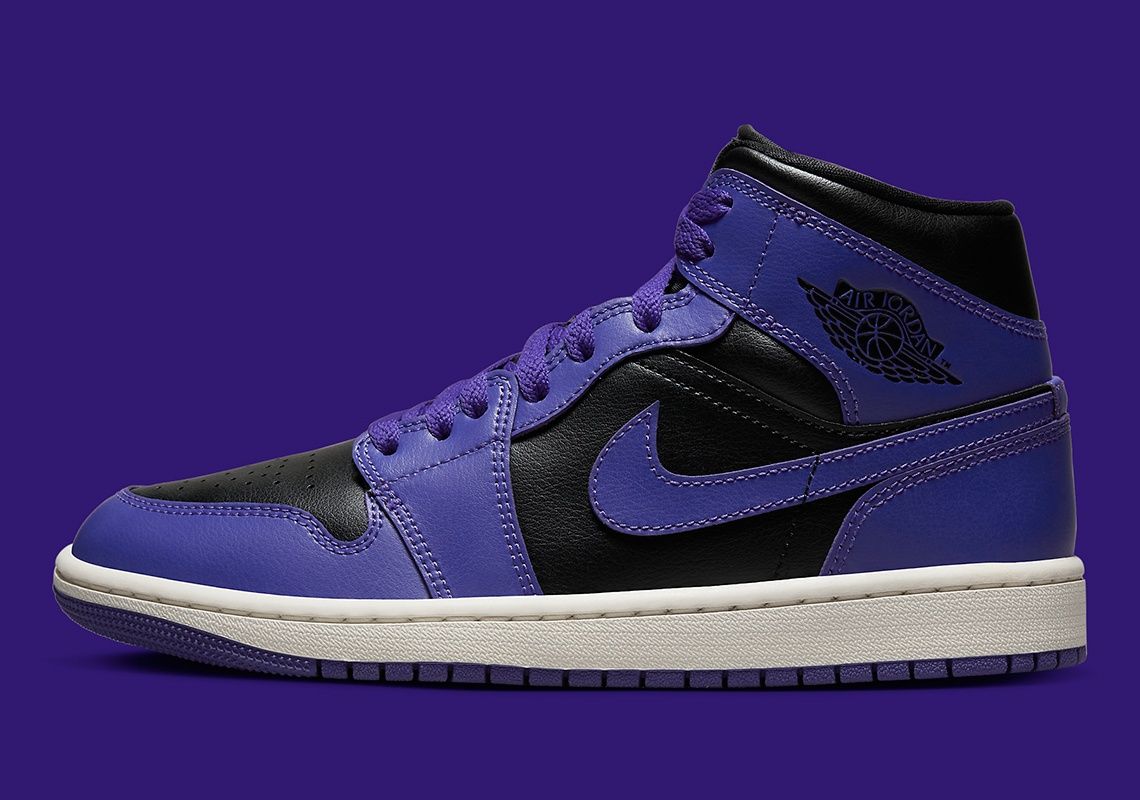 Jordan 1 retro mid purple black 44.5 originali noi