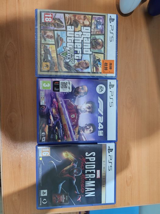 Игри за PS5 (F1 24, Spiderman man Miles Morales , GTA V)