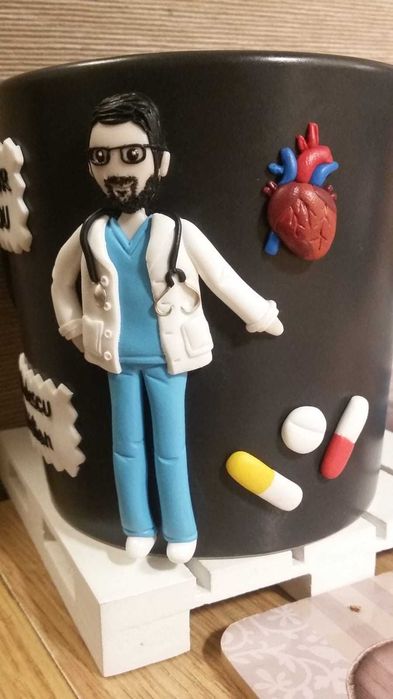 Cadou cana personalizata doctor/doctorita handmade
