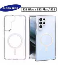 Husa Cerc Magnetic Samsung S22/S23/S24 Plus Ultra Clear Spate Plastic