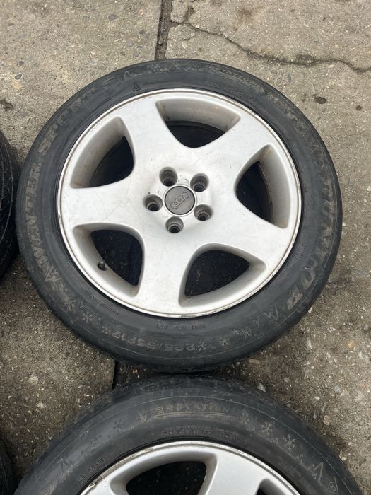 Jante aliaj aluminiu R17 5x112 8J x 17H2 cu anvelope 225/55R17