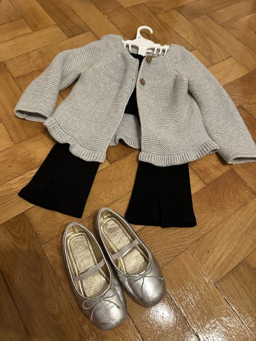 Tinuta fete 12-18 luni ZARA-NEXT cu balerini argintii