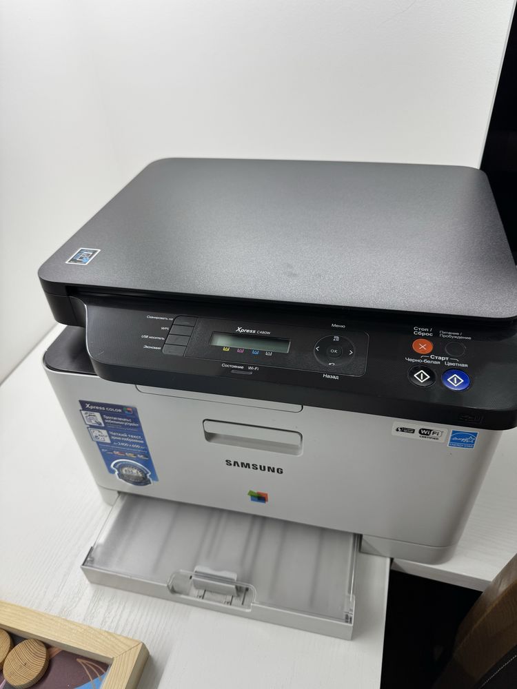 Цветной принтер/сканер Samsung C480W. Состояние как новое.