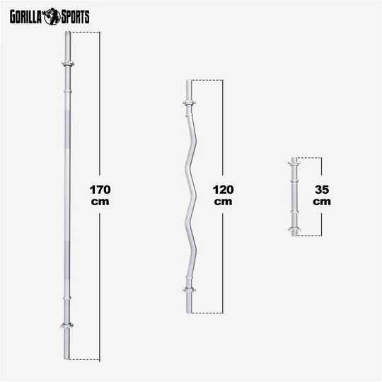 Banca Multifuntionala + Set De Greutati 120kg 30/31mm