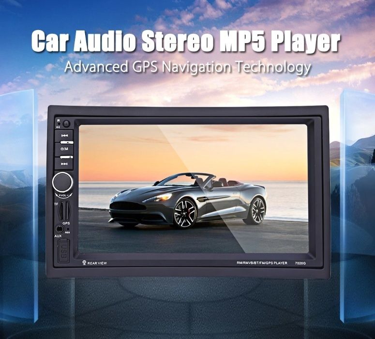 Casetofon Dvd Mp3 Auto 7inch Bluetooth 2Din Navigatie prin MirrorLink