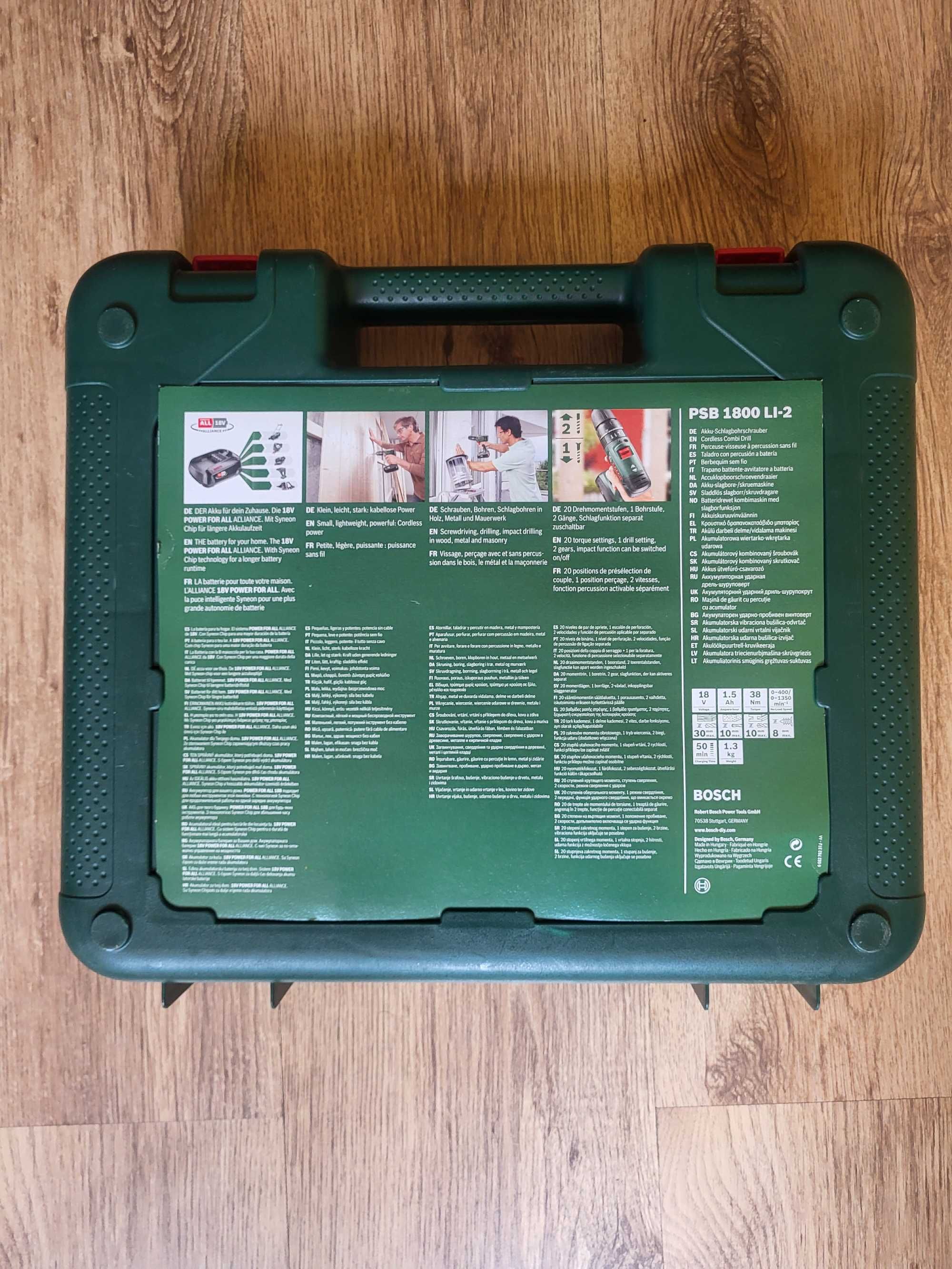 Акумулаторен винтоверт Bosch PSB 1800 LI-2, 18 V, 1,5 Ah