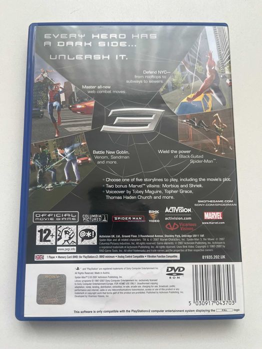 Spider-man 3 за PS2