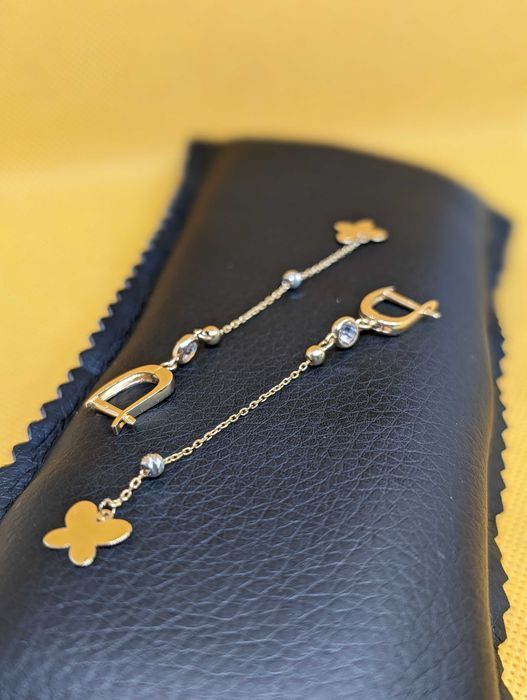 Cercei aur 14K 3.06g ag.7 Podu Ros 48994 - Garantie 2 Ani!