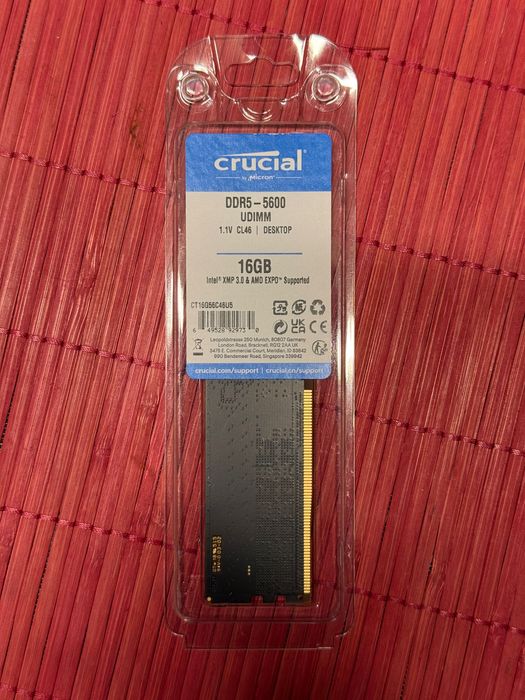 Crucial PC 32Gb DDR5 5600Mhz CL46 2x16Gb - sigilat