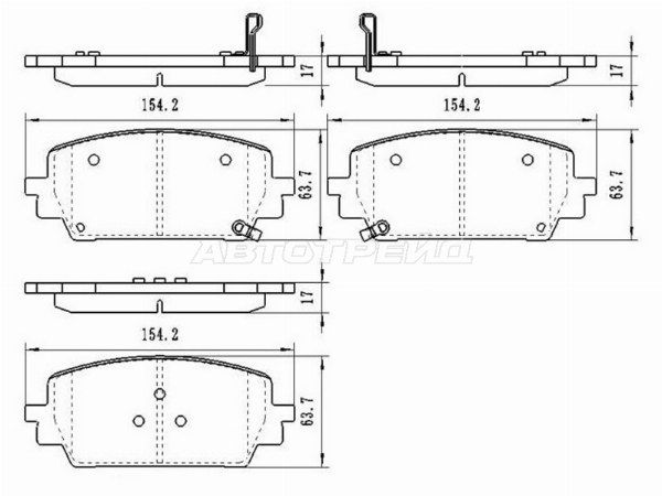 Колодки тормозные Спереди         Kia Sorento
