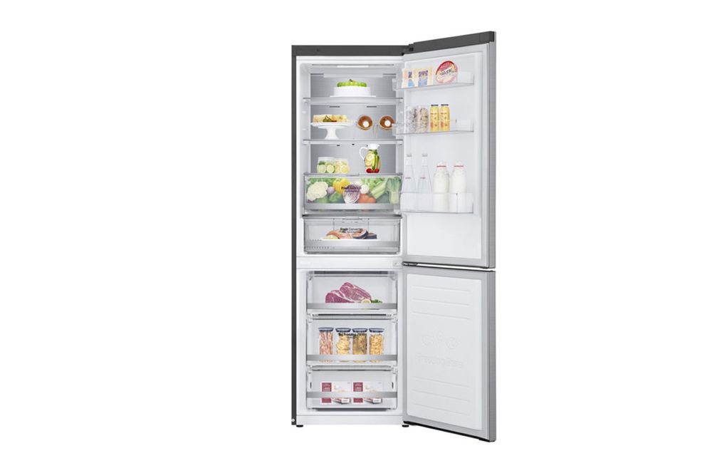 Холодильник LG с нижней морозильной камерой  Серый GC-B459SMUM