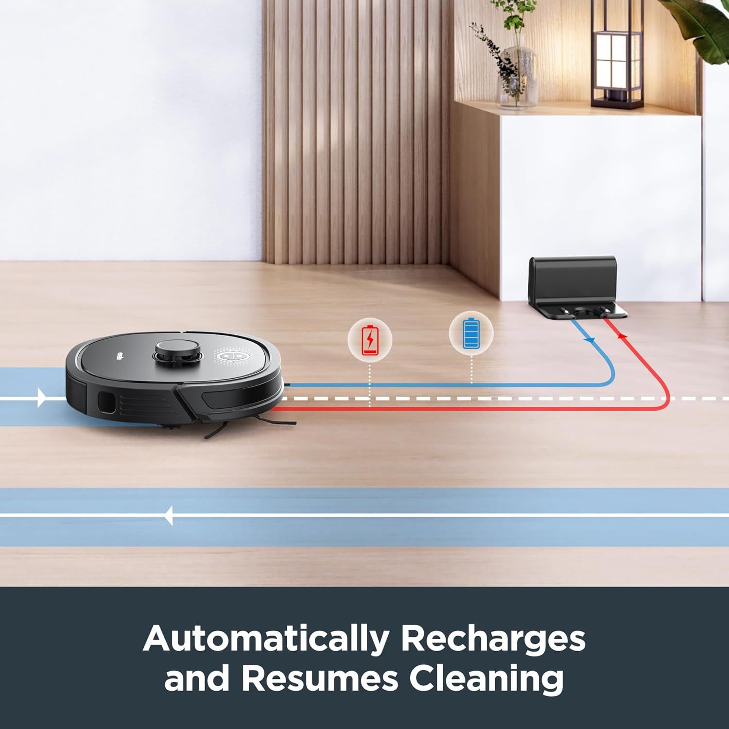 Aspirator robot cu mop Eureka NER600, navigare laser, 120 min | 501023