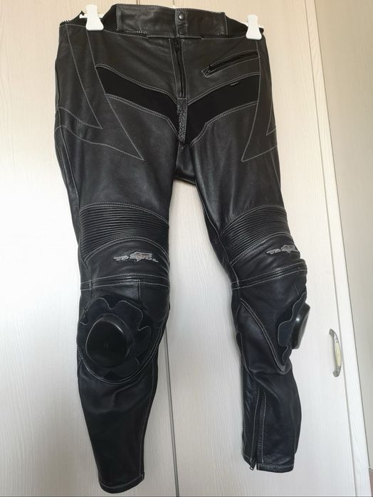 Pantaloni moto piele Tschul Slider 54 L Xl touring motocicleta kevlar