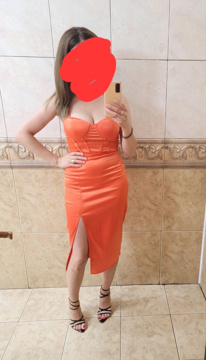 Rochie eleganta orange