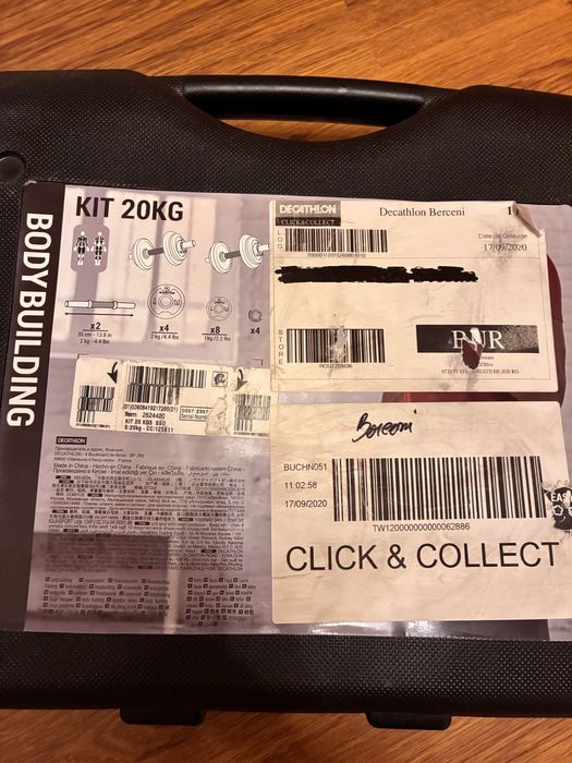 Set gantere 20 kg Decathlon