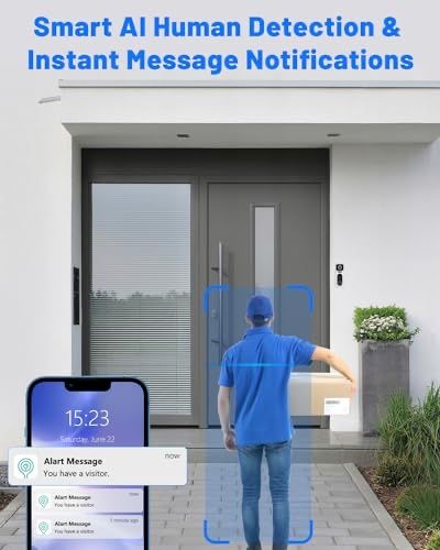 UCOCARE 4MP безжичен видеодомофон, без такси, нощно виждане, детектор